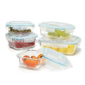 High borosilicate glass food storage container 3 compartment lunch box